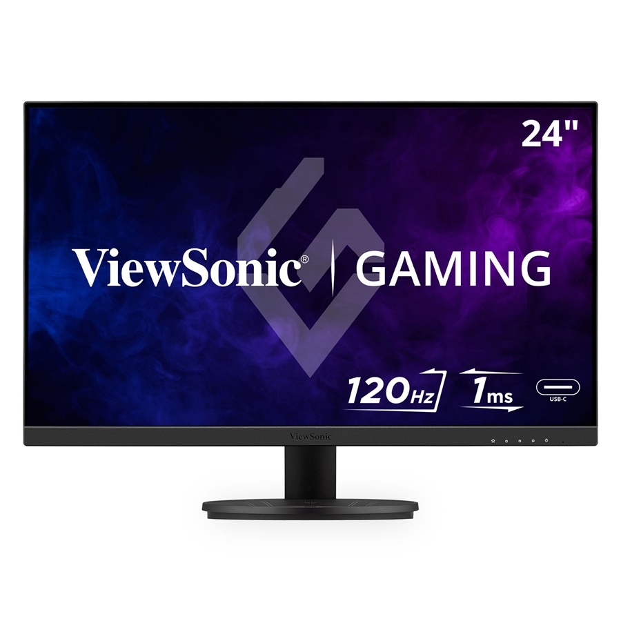 Monitor Viewsonic Gamer Vx2416A, 1920 X 1080, Full Hd, 120 Hz, 1 Ms Tiempo De Respuesta, Con Altavoces, Usb C, Hdmi, Display Port, 3 Años De Garantia