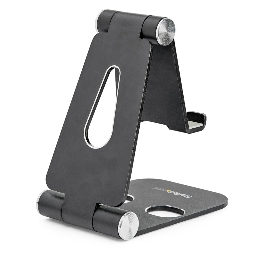 Soporte De Escritorio Para Celular Y Tablet - Multi Angulo - Plegable - Portatil - En Aluminio Y De Color Negro Usptlstndb - Startech.Com Mod. Usptlstndb