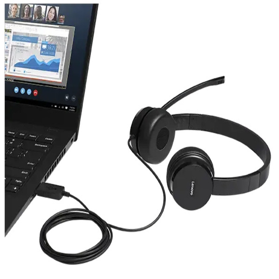 Headset Lenovo Sonido Stereo Con Conexion Usb