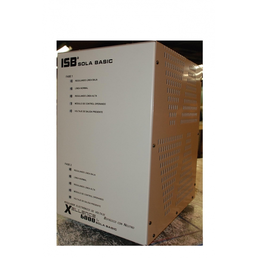 Regulador Electronico De Voltaje Sola Basic Isb Xellence 6000 2 Fases 220Vca