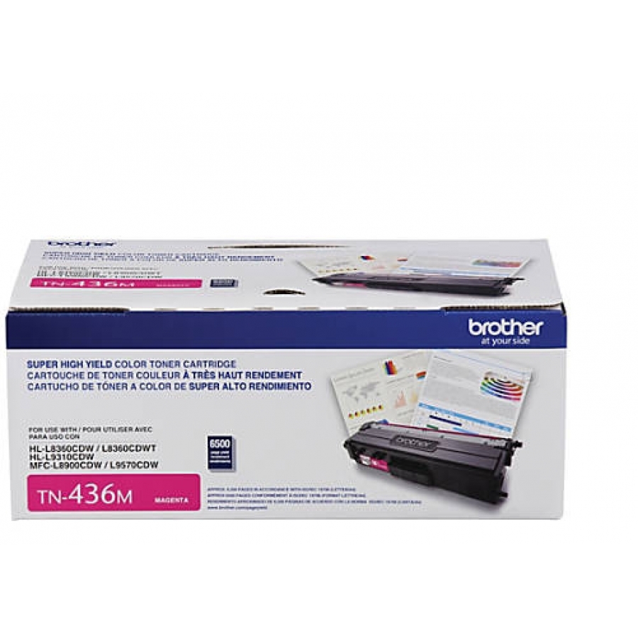 Toner Brother Magenta Tn436M Para Rendimiento De 6500 Paginas Al 5 Por Ciento De Cobertura