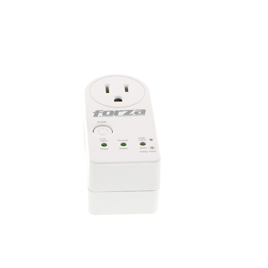 Protector De Voltaje Forza Fvp-1201B Blanco, 900J/1800W, 1 Sld, Giro De 350 Grados, Temporizador-120V