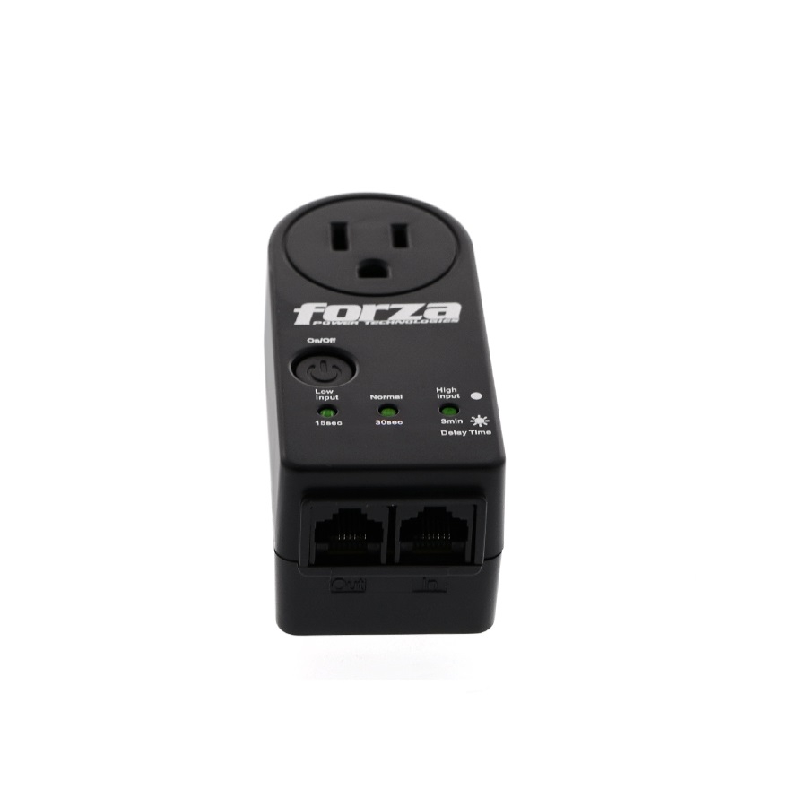 Protector De Voltaje Forza Fvp-1201N Negro, 900J/1800W, 1 Sld, Giro De 350 Grados, Temporizador-120V
