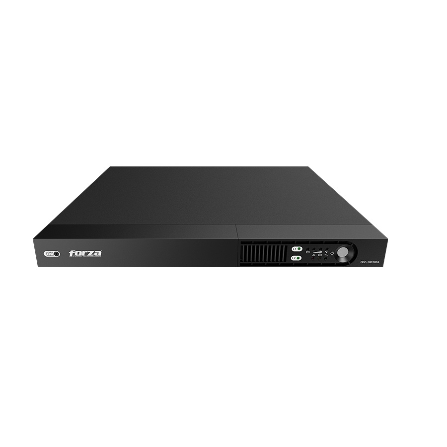 Ups Doble Conversion En Linea Forza Fdc-1001Rul Con Capacidad De 1000Va/800W  Fp 0.9 Onda Senoidal Pura 3 Salidas 120V Negro
