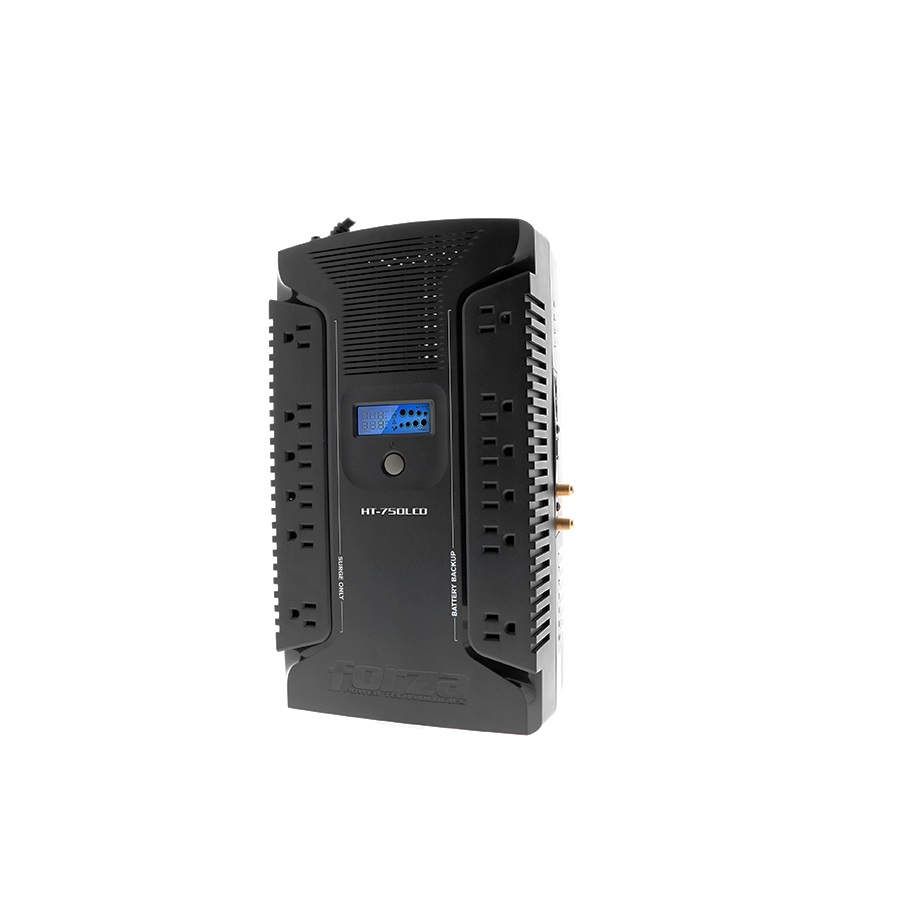 Ups Forza Ht-750Lcd Interactivo 750Va/450W 12 Salidas (6/6) Salidas Coaxial Y Usb Sobremesa 120V Negro