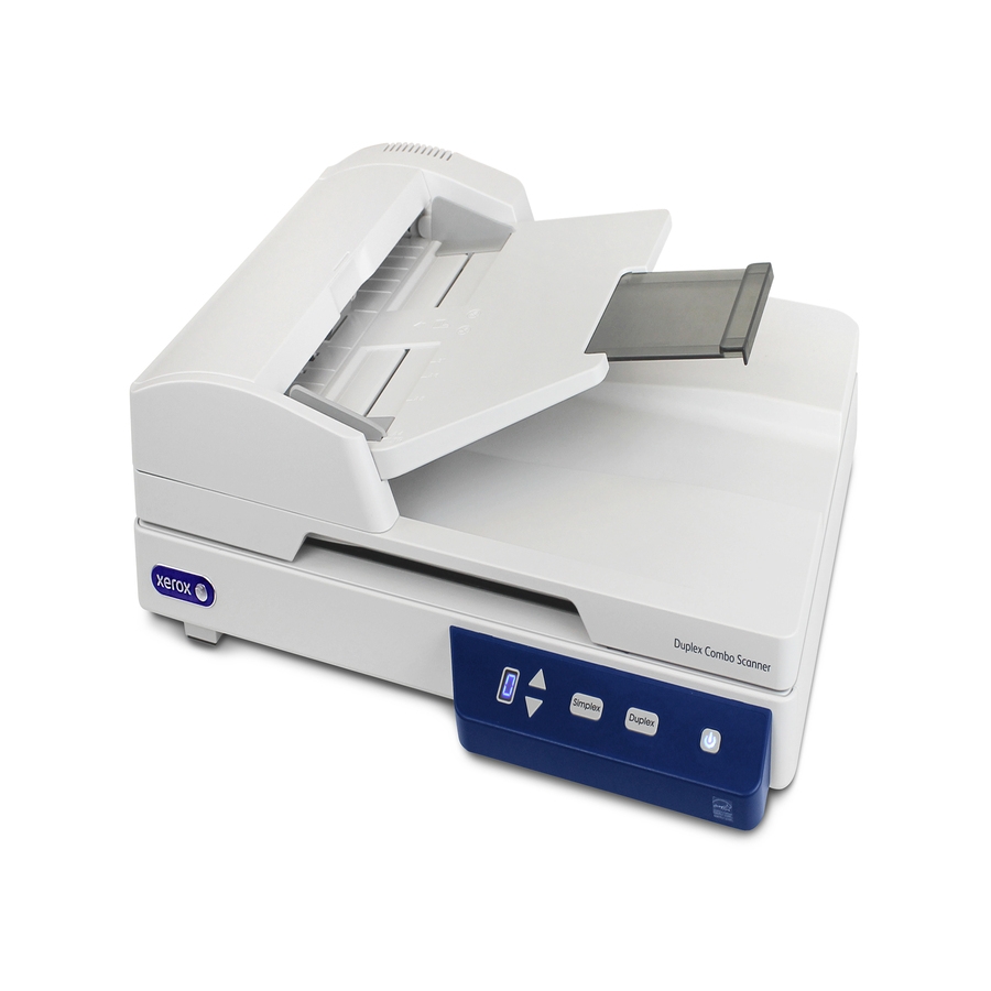 Escaner Xerox Duplex Combo, 0Dxt/1517/100N03448 30Ppm, Blanco/Azul, Adf, Led, Cis Dual, Usb, A4, Visioneer Onetouch