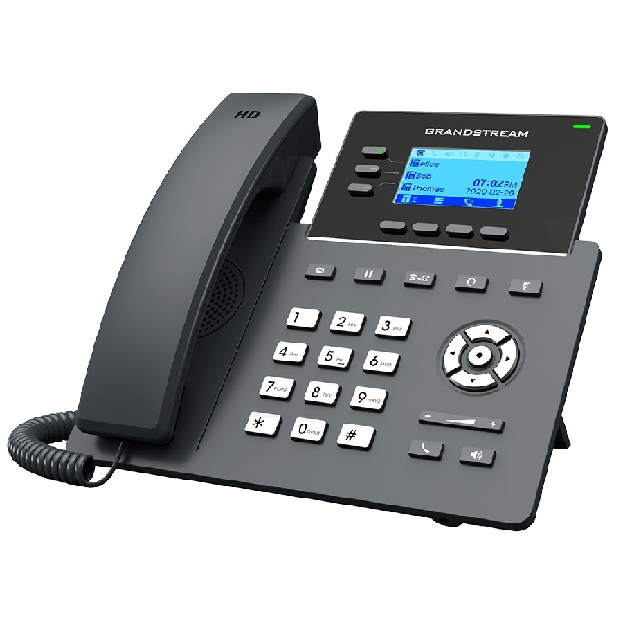 Telefono Ip Grandstream Grp2603P/ 3 Cuentas Sip 6 Lineas P. Lcd 2 Puertos 10/100/100 Soporta Ehs Poe No Incluye Eliminador