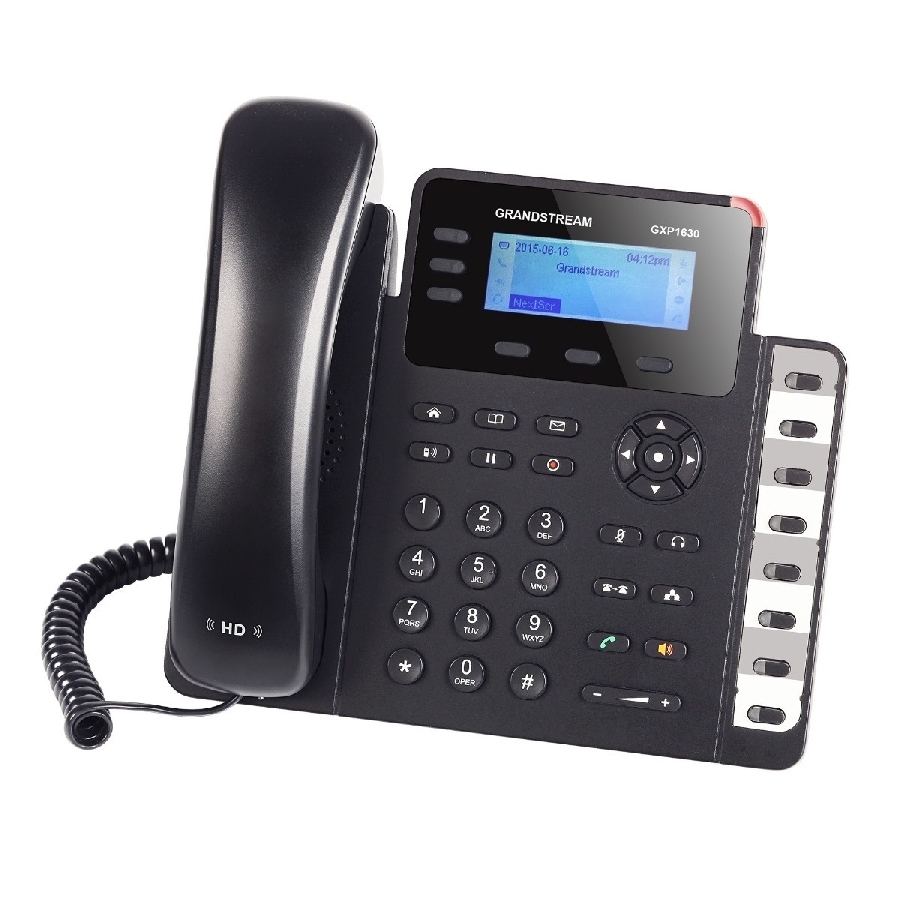 Telefono Ip Grandstream Gxp1630/ 3 Cuentas Sip 3 Lineas 2 Puertos Gigabit 8 Teclas Blf Conector Rj9 Compatible Con Ehs Pantalla Lcd Retroiluminada Soporta Poe E Incluye Eliminador