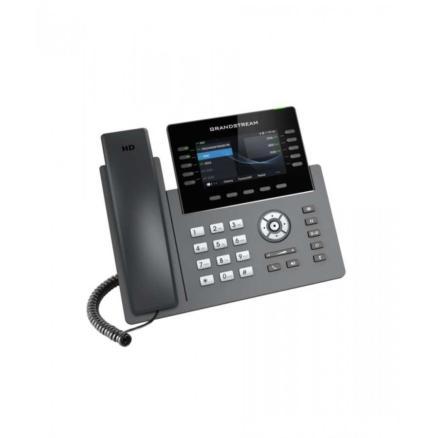 Telefono Ip Grandstream Grp2615/ 5 Cuentas Sip 10 Lineas Wifi Bluetooth P. A Color 2 Puertos 10/100/1000 40 Teclas Blf Poe E Incluye Eliminador