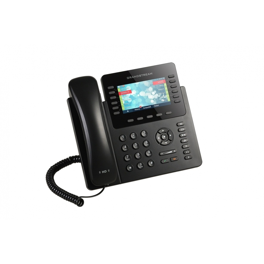 Telefono Ip Grandstream Gxp2170 / 6 Cuentas Sip 12 Lineas 2 Puertos Gigabit Bluetooth Conector Rj9 Compatible Con Ehs Y Modulo De Expansion Pantalla Lcd A Color Soporta Poe E Incluye Eliminador