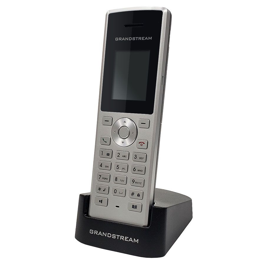 Telefono Ip Wifi Grandstream Wp810/2 Cuentas Sip 2 Lineas Pantalla A Color Boton Push To Talk Conector Micro Usb 3.5 Mm Plata