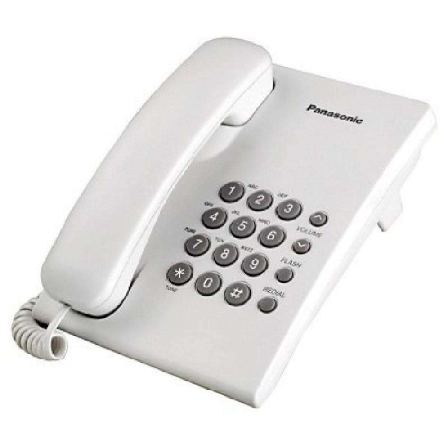 Telefono Panasonic Kx-Ts500Meb Alambrico Basico Unilinea Sin Memorias Control De Volumen 4 Niveles Remarcacion Ultimo Numero Negro