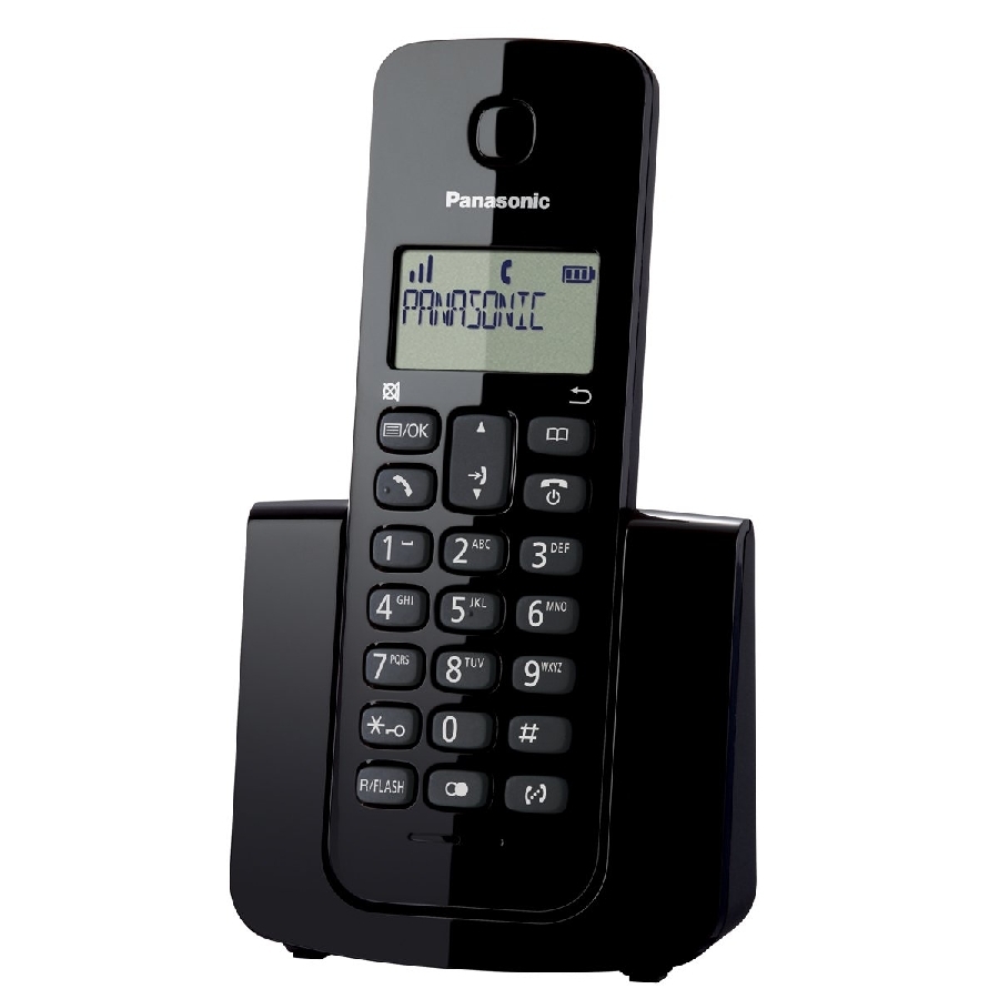 Telefono Panasonic Kx-Tgb110Meb Inalambrico Basico 20 Numeros Identificador De Llamadas, 50 Numeros Directorio Localizador De Auricular Negro