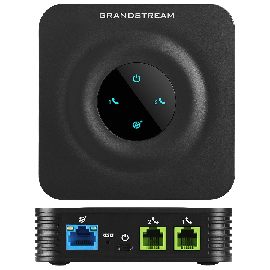 Alta Grandstream Ht802 V2 Para Telfono Analogico 2 Puerto Fxs 2 Cuenta Sip 1 Puertos 10/100