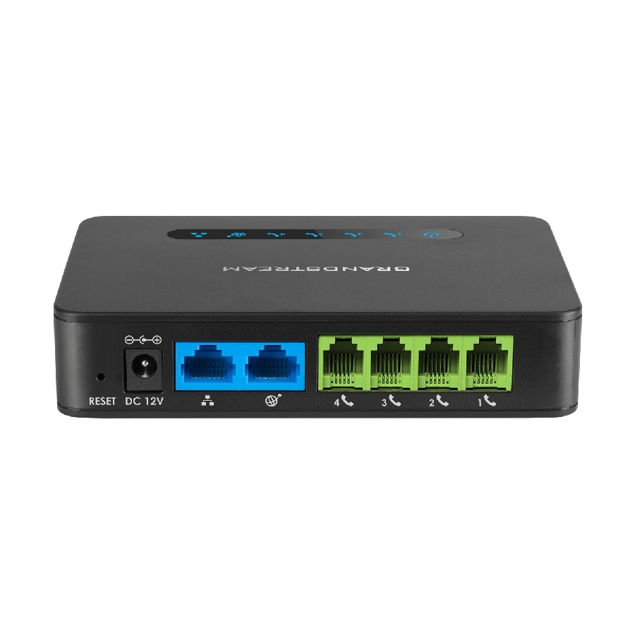 Ata Grandstream Ht814 V2 Para Telfono Analogico 4 Puerto Fxs 2 Cuenta Sip 2 Puertos Gigabit