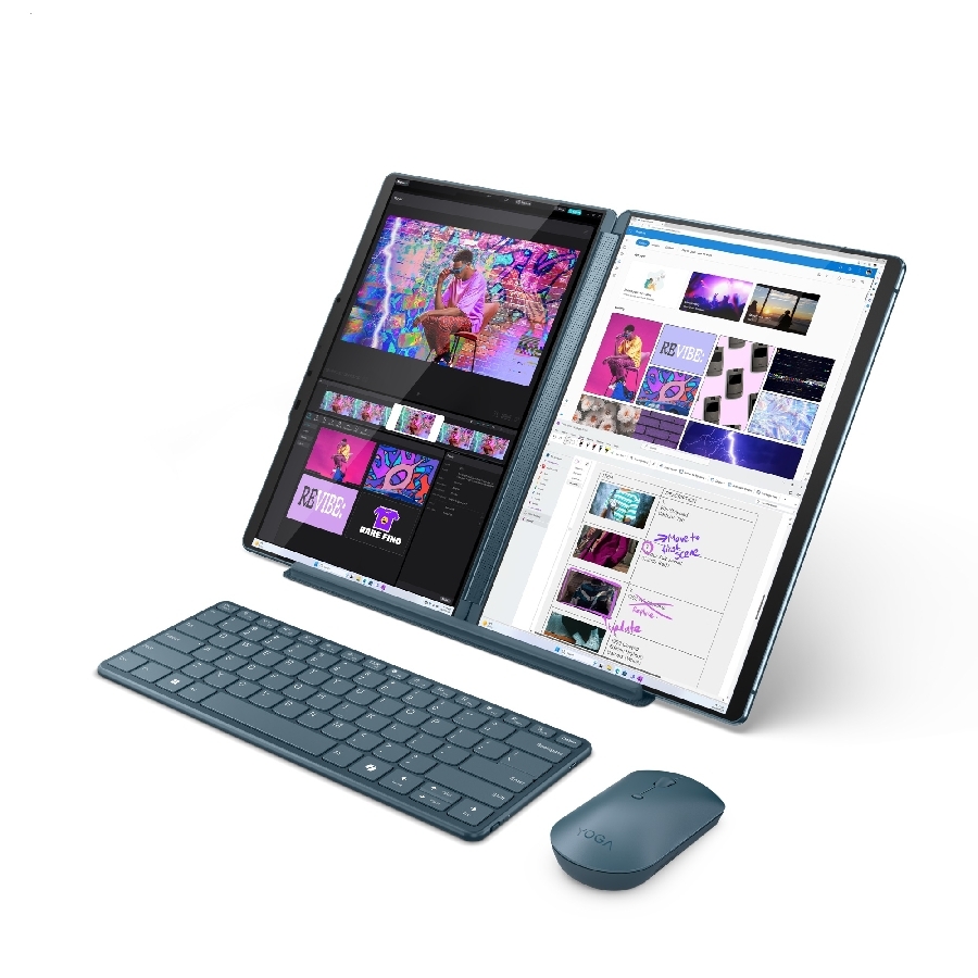 Lenovo Idea Yoga Book 9 13Imu9/Core Ultra 7 155U/16Gb/1Tb Ssd/2X 13.3 2.8K Wqxga/Touch/360/Teclado-Pluma-Mouse/Color Cerceta De Marea/Win 11 Home/1 Año En Centro De Servicio