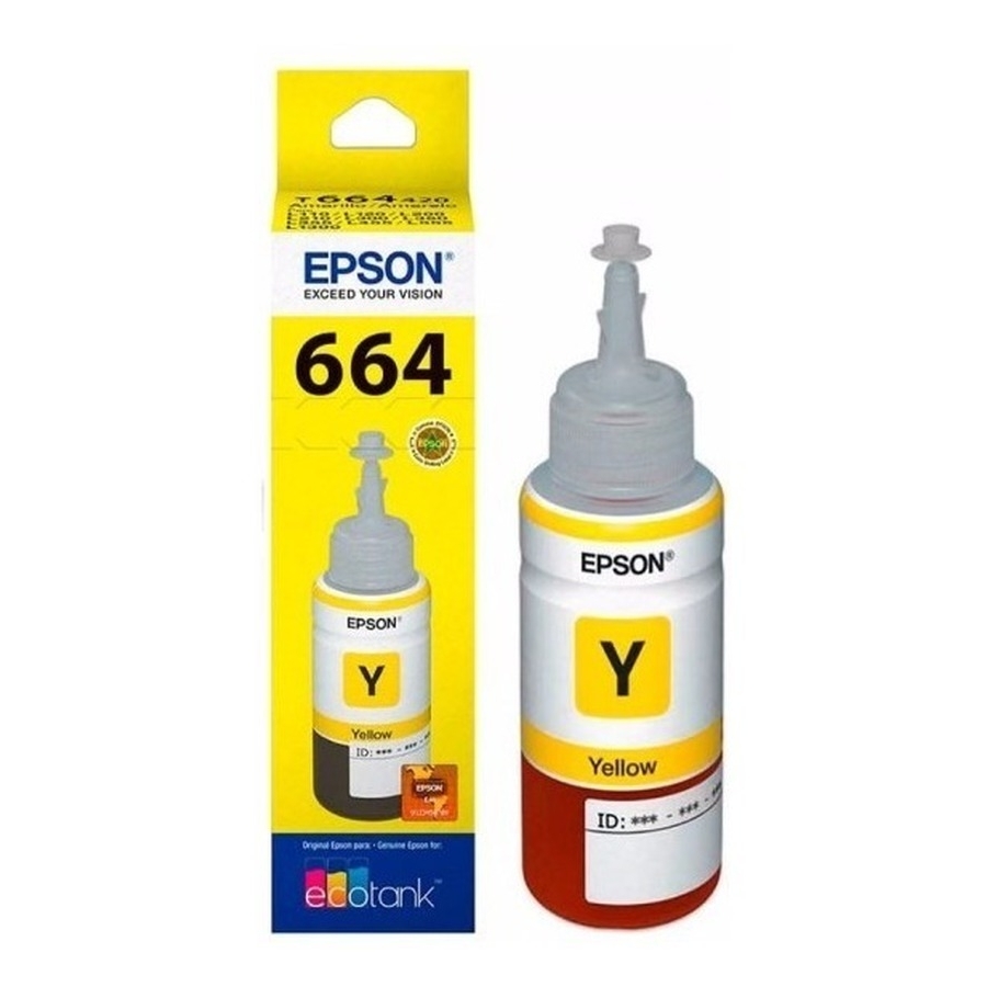 Cartucho Epson Modelo 664 Amarillo, Para L110, L200, L210, L350, L355, L555, L300, L1300