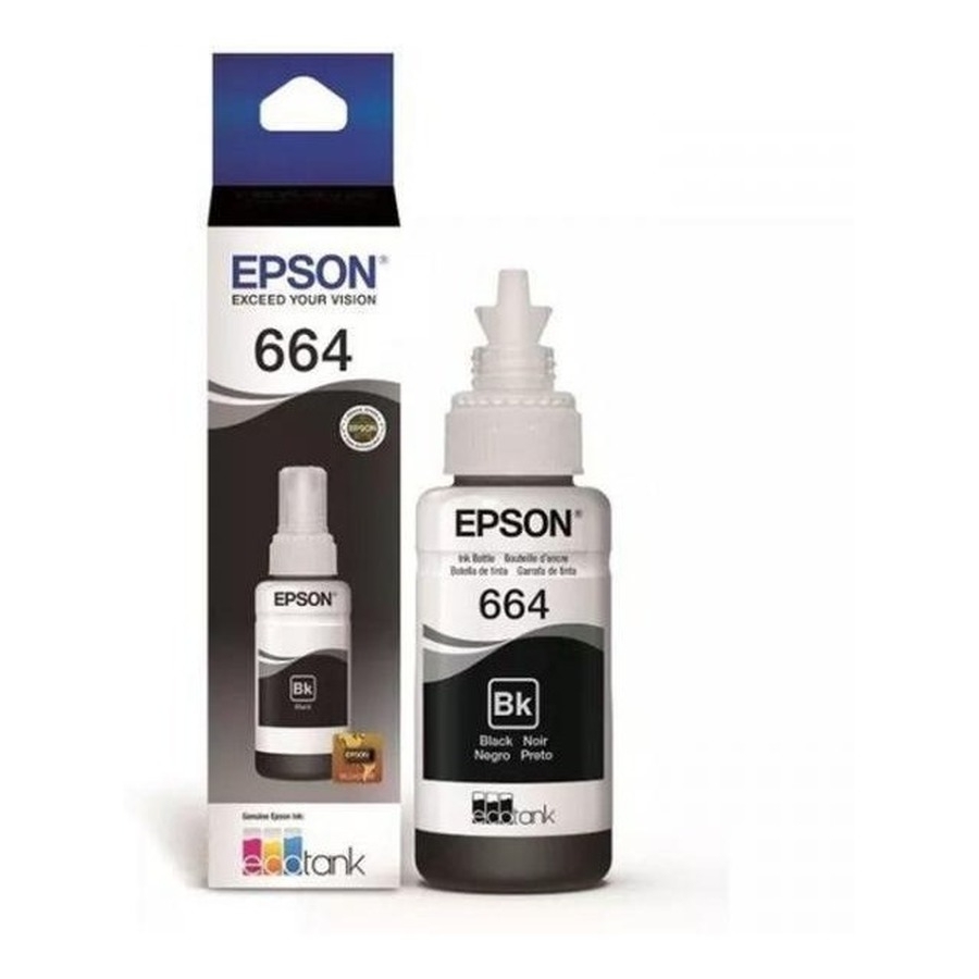 Cartucho Epson Modelo 664 Negro, Para L110, L200, L210, L350, L355, L555, L300, L1300