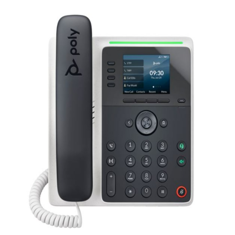 Telefono Ip Hp Poly 82M87Aa Edge E220/ 16 Lineas Sip 2 Puerto S Gigabit Bluetooth 1 Puerto Usb- A Pantalla A Color 2,8 Proteccion Anticrobiano Poe