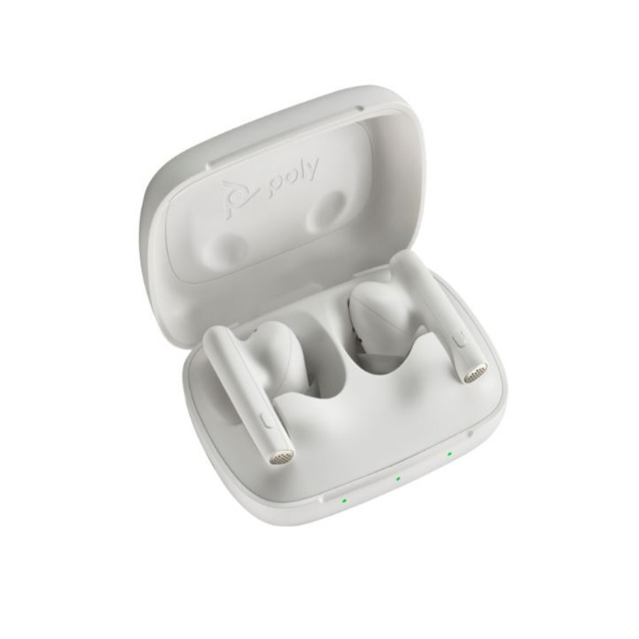 Audifonos Hp Poly 7Y8L3Aa Free 60 Uc/ Auriculares Inalambricos Con Anc Bluetooth Adaptador Usb-A Bt700 Estuche De Carga Bsico Duracion De Bateria Hasta 16 Hrs Con Carga Rpida Color Blanco