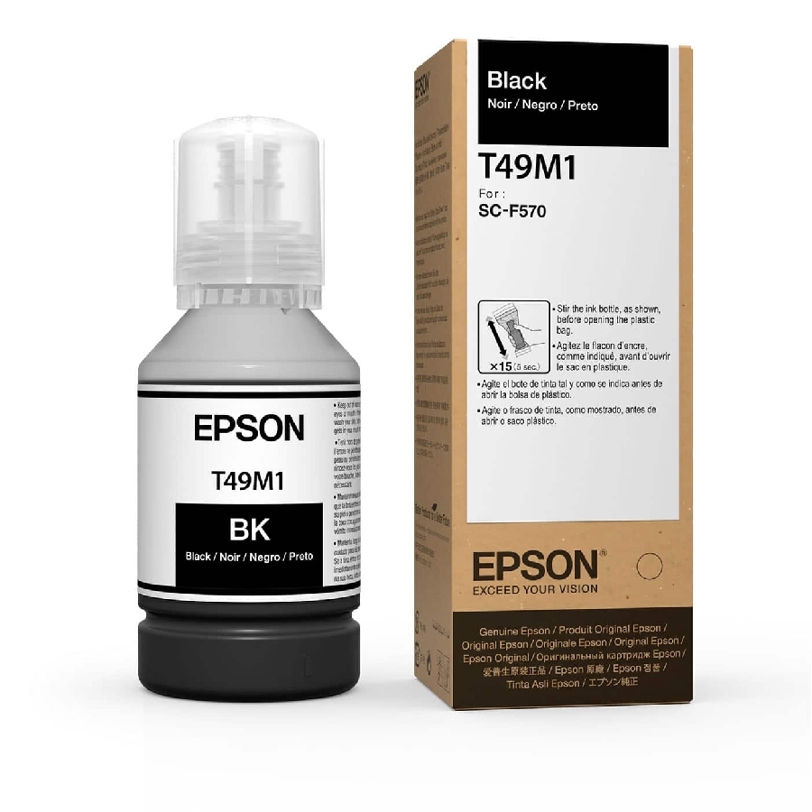 Cartucho Epson Modelo T49M Negro, Para Plotter F570 Sublimacion, (140 Ml)