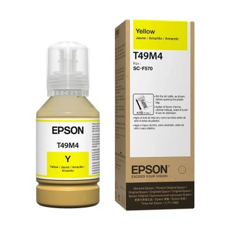 Cartucho Epson Modelo T49M Amarillo, Para Plotter F570 Sublimacion, (140 Ml)
