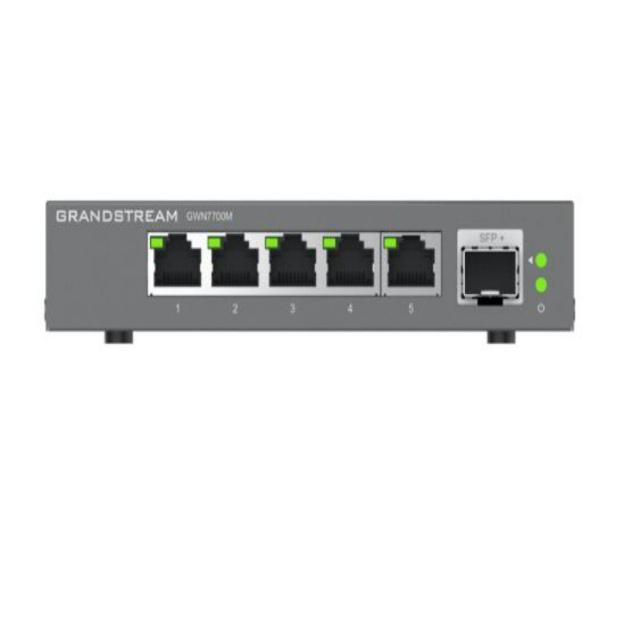 Switch Grandstream Gwn7700M/ Switches De Red Multi-Gigabit De 2.5G No Administrable / 5 Puertos Rj45 De 100/1000/2500Mbps / 1 Puerto De Fibra Sfp