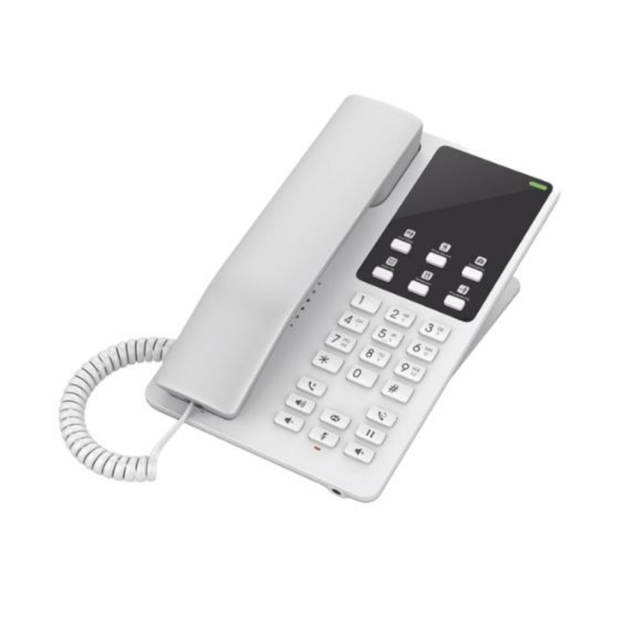 Telfono Ip Grandstream Ghp620 / Telefono Hotelero, 2 Cuentas Sip, 2 Lneas, Conferencia 3 Vias, 1 Puerto 100Mbps, 6 Teclas Marcacion Rpida, Color Blanco