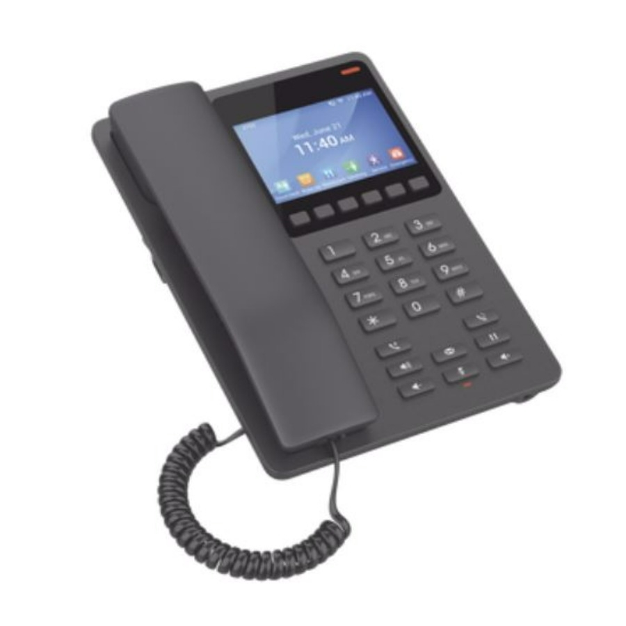Teléfono Ip Grandstream Ghp631 / Teléfono Ip Con Pantalla Lcd A Color 3.5 , 2 Líneas Sip Con 2 Cuentas, Codec Opus, Ipv4/Ipv6, Con Gestión En La Nube Gdms, Negro