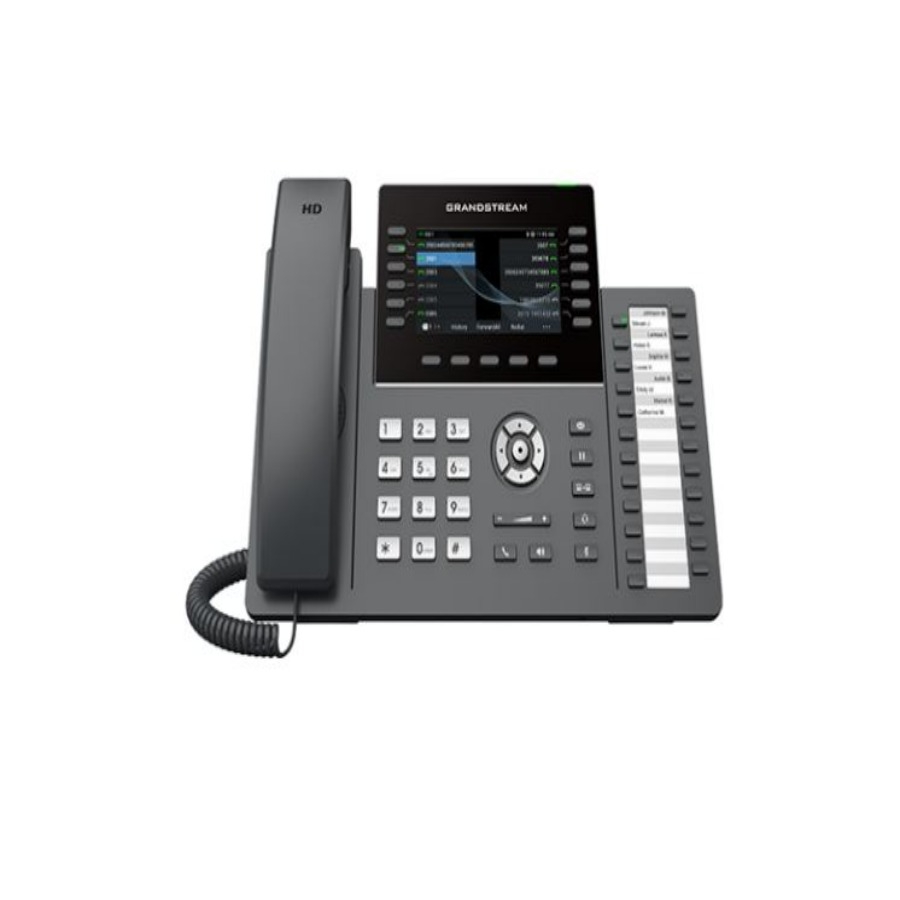 Telefono Ip Grandstream Grp2636 / 12 Lineas, 6 Cuentas Sip, Wifi Doble Banda, Puertos Gigabit, Gdms, Poe, Color Negro