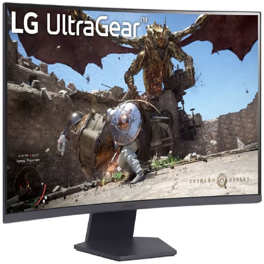 Monitor Lg Ultragear 32Gs60Qc Gamer Curvo Qhd 31.5,Panel Va, 2560X1440, 180Hz, Tr 1Ms, Curvatura 1000R, Hdr10, Amd Freesync, Aspecto 16:09, Contraste 3000:1, Displayport, Hdmi, Montaje 100X100