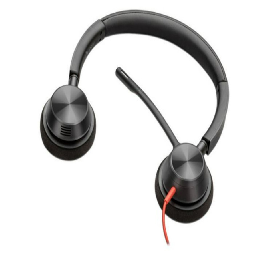 Diadema Hp Poly 8X220Aa Blackwire C3320/ Alambrica Binaural Usb-A Con Cancelacion De Ruido Y Microfono Control En El Cable Color Negro Con Naranja