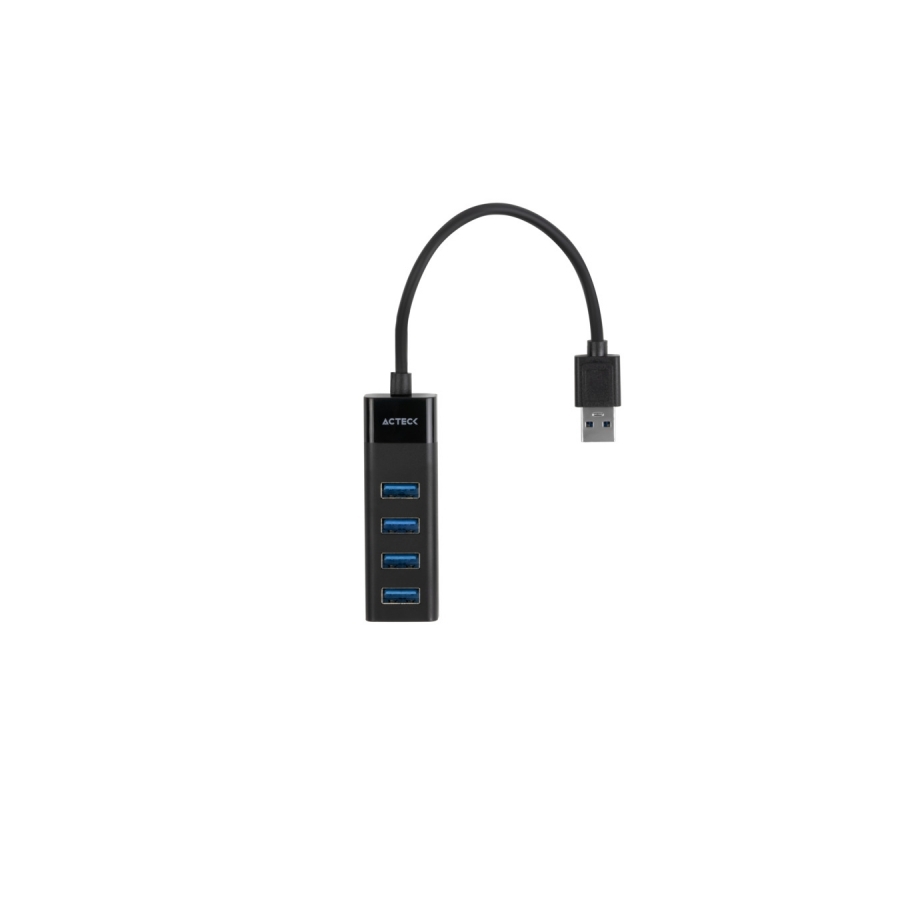 Hub Acteck Port X 3 Dh425 / Usb A / 4 Puertos Usb 3.0 / 30 Cm / Negro / Ac-934664