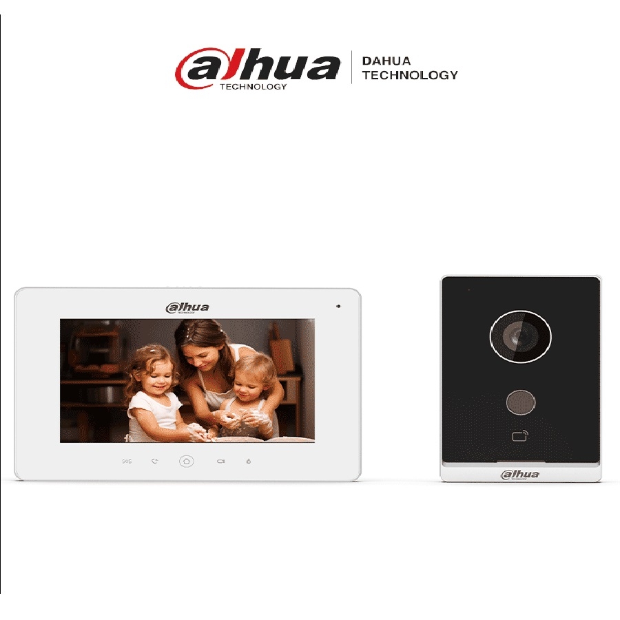Kit De Videoportero Ip/Dahua/Kitktp02/ Monitor De 7 Con Memoria Embebida De 8 Gb/ 61 Es De Alarma/ Frente De Calle Ip65/ Apertura Remota/ Soporta Apertura Remota Y Con Tarjetas Mifare Ic Card