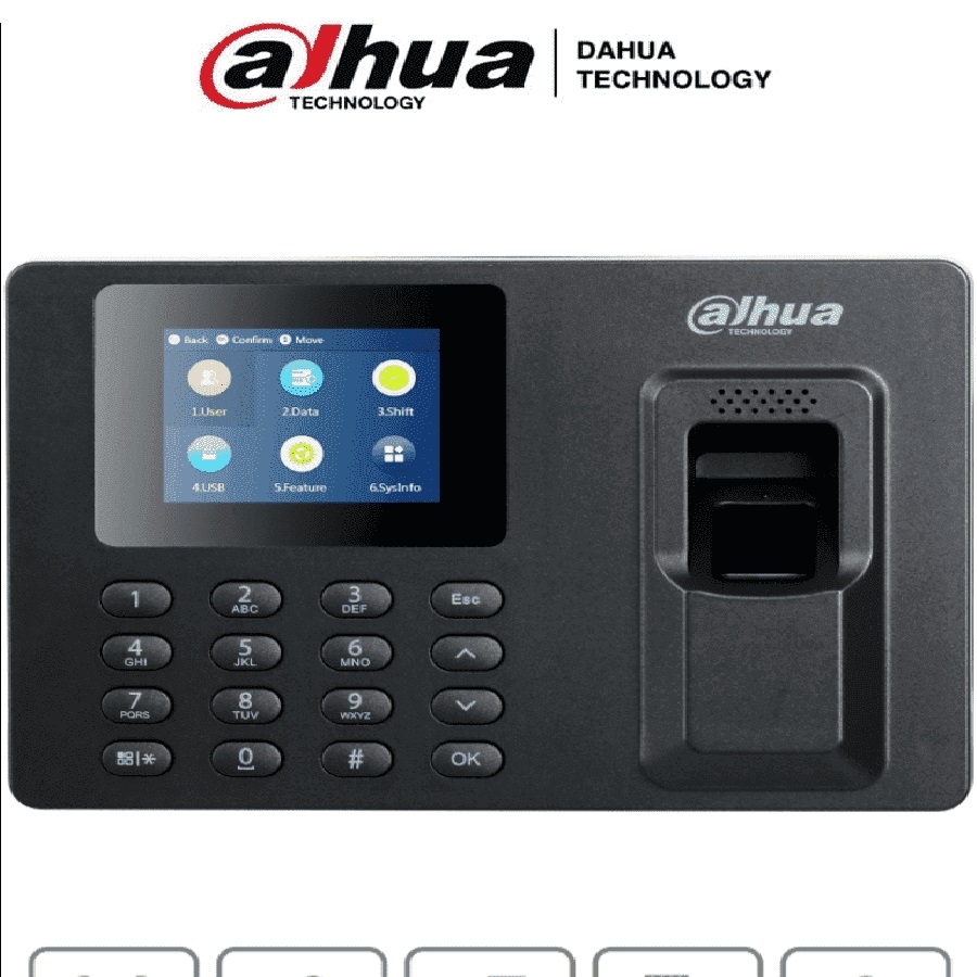 Control De Asistencia/ Dahua/ Asa1222E-S Con Pantalla A Color De 2.4 Pulgadas/ 2,000 Huellas/ 1000 Usuarios Y 100,000 Registros/ Comunicacin Tcp/Ip/ Soporta Passwords/ Puerto Usb Para Actualizacin/