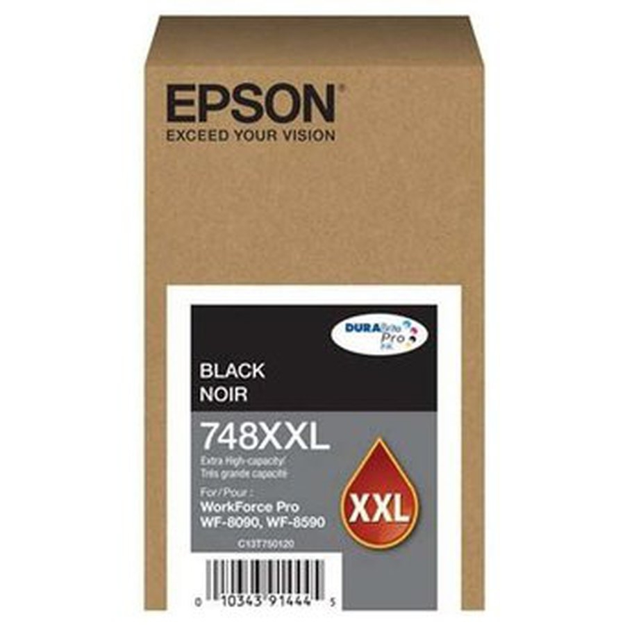 Cartucho Epson Modelo T748Xxl Negro, Para Wf-6090, Wf-6590, Alta Capacidad