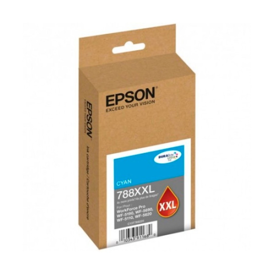 Cartucho Epson Modelo T788Xxl Cyan, Para Wf-5190, Wf-5690, Alta Capacidad