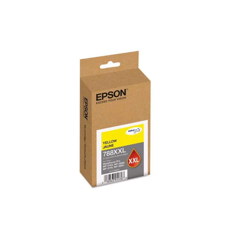 Cartucho Epson Modelo T788Xxl Amarillo, Para Wf-5190, Wf-5690, Alta Capacidad