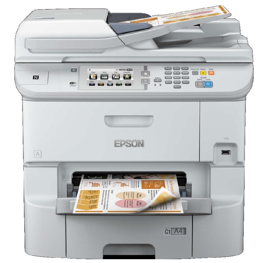 Multifuncional Epson Workforce Pro Wf-6590, Ppm 34 Negro/Color, Inyeccion De Tinta, Usb. Wifi, Red, Ncf, Adf, Fax, Duplex, Cama Oficio Equipo Bajo Asignacion, Consultar Con Pm