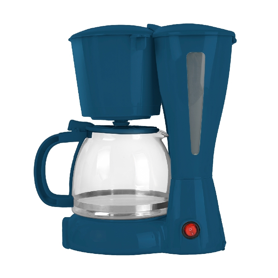 Cafetera Mirati / 1.2 L / 900W / Vaso Cristal / Filtro Lavable / Azul