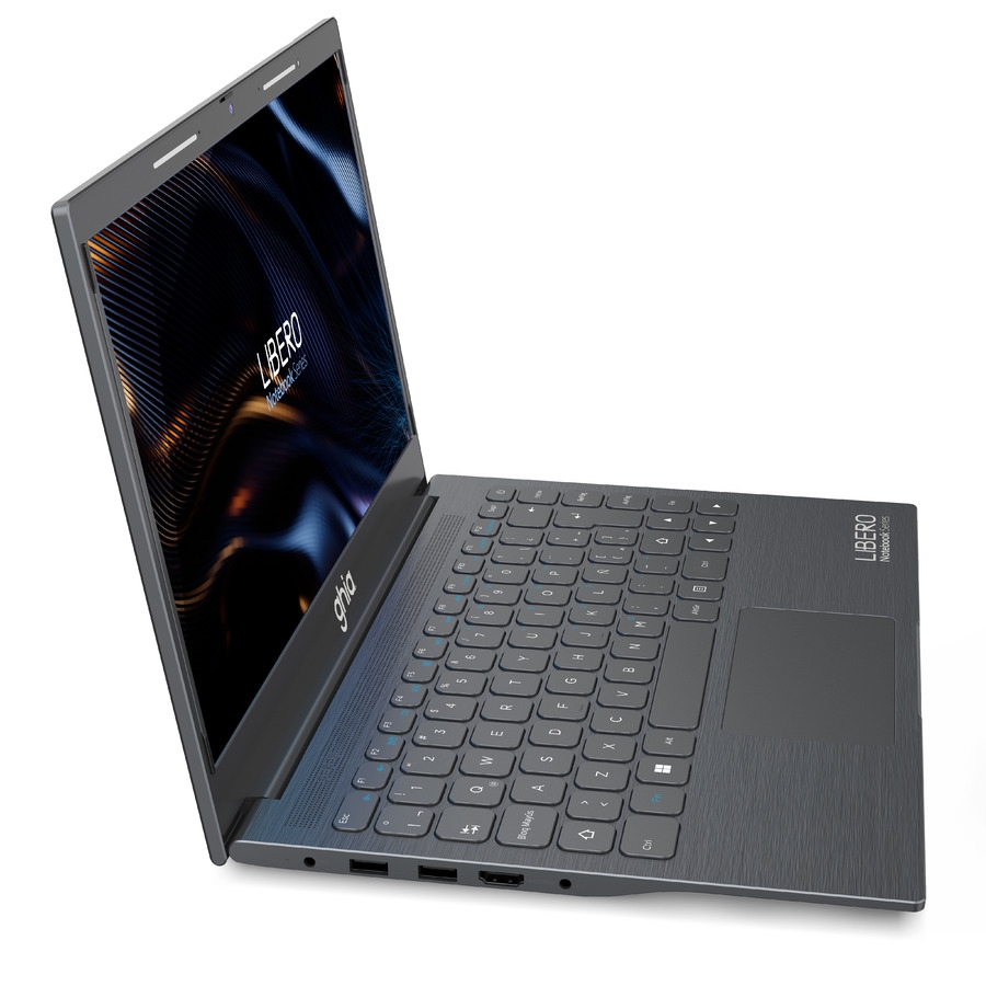 Notebook Ghia Libero 14.1 Plug Hd Intel Celeron N4020C Dual Core 1.10 Ghz Ram 4Gb Emmc 128Gb Bahia Para Hdd 2.5 Camara Frontal 1.0 Mpx Wifi-Bt Hdmi Win 11 Home Color Gris