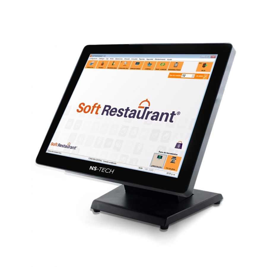 Soft Restaurant Punto De Venta Pos 17 Pulg/Core I5/8Gb Ram/240Gb Ssd/Windows/Vesa