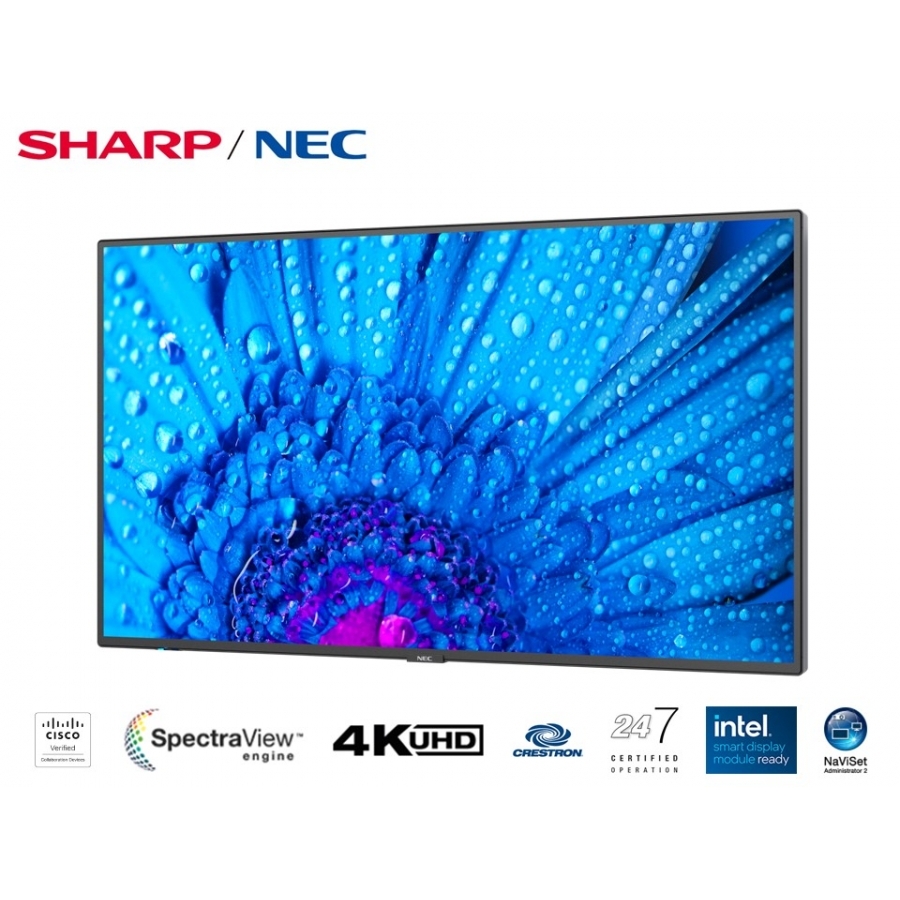 Monitor Profesional De 98 Nec M981 Uhd 3840 X 2160 24/7, 500 Cd/M2 Compatible Con Intel Sdm Y Rpi Compute Module 4, Vertical/Horizontal, 2 Hdmi/Hdcp, 2 Displayport/Hdcp, Vga, Rj-45