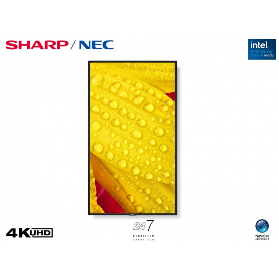 Monitor Profesional Nec De 55 M551-2 Uhd 3840 X 2160 24/7, 500 Cd/M2, 8000:1, Hdmi, Displayport Hdcp, Usb, Rj-45, Intel Sdm Y Rpi4 3Años De Garantia