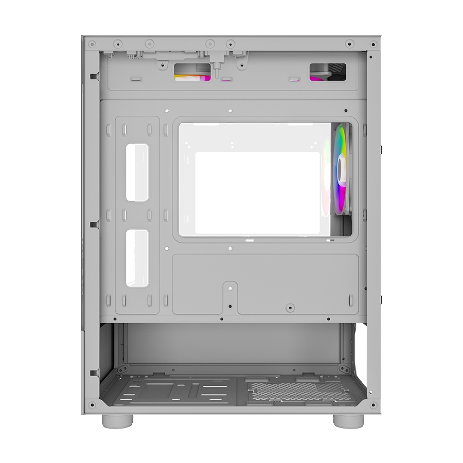 Gabinete Ocelot Gaming Glass En6 / Mini Tower / M-Atx, Itx / Panel Lateral Y Frontal De Cristal Templado/ Incluye 3 Ventiladores / Enfriamiento Liquido Hasta 240Mm / Gpu Hasta 315Mm / Color Blanco
