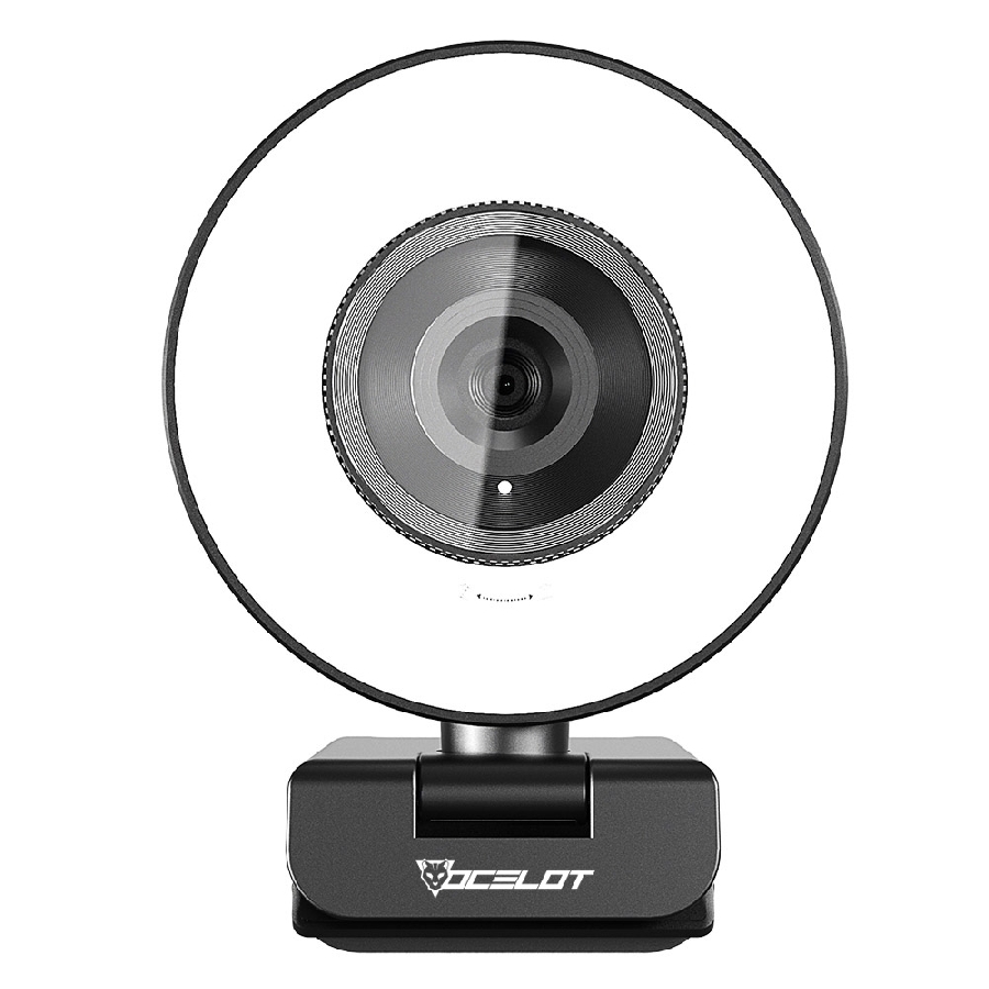 Camara Web Ocelot Gaming Iris-W1 / Full Hd / 60Fps / Aro De Luz 3 Tonalidades / Usb / Color Negro