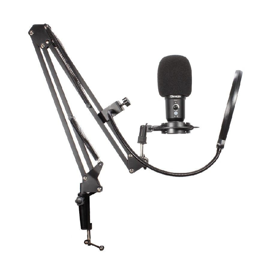 Microfono Ocelot Gaming Ogmic-03 / Cardioide / Boton Mute / Entrada Audio 3.5Mm / Filtros Anti Pop / Brazo Metalico / Usb / Color Negro