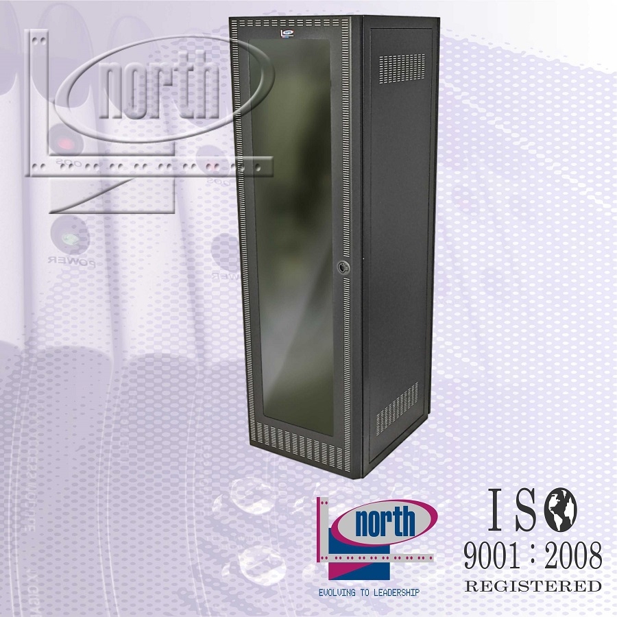 Gabinete North System Montaje En Piso Optimo 40 U.R. C/E Incluye Equipo Negro Texturizado. **No Incluye Flete**