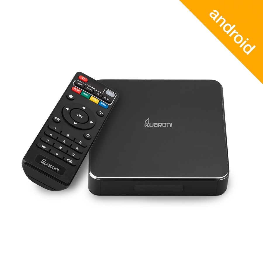 Tv Box Quaroni Quad Core/1Gb/8Gb/Lan/Wifi/Hdmi/Av/Cr/Spdif/Android /Negro