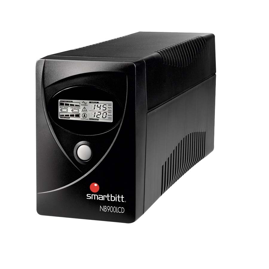 No-Break Smartbitt 900Va/450W, Clavija Nema 5-15P, 6 Contactos Tipo Nema 5-15R Con Respaldo De Baterias, Regulacion Y Supresion De Picos, Proteccin De Linea Telefnica Rj-11, Puerto Usb Y Lcd